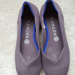 Rothy’s Beige Knit Round Toe Loafers Flats, size 8-1/2
